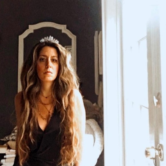 COPY - FLASH SALE! Goth Goddess Raw Crystal X Crescent Moon Tiara main image 5